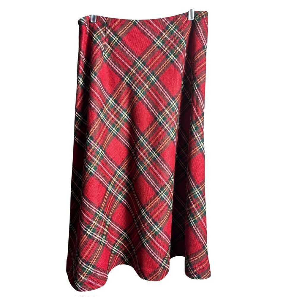 Appleseed's Women's Red Plaid Long Skirt - Picture 2 of 8
